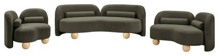Daphne Upholstered Chair/Loveseat/Sofa, Olive, Boucle Fabric, Chair