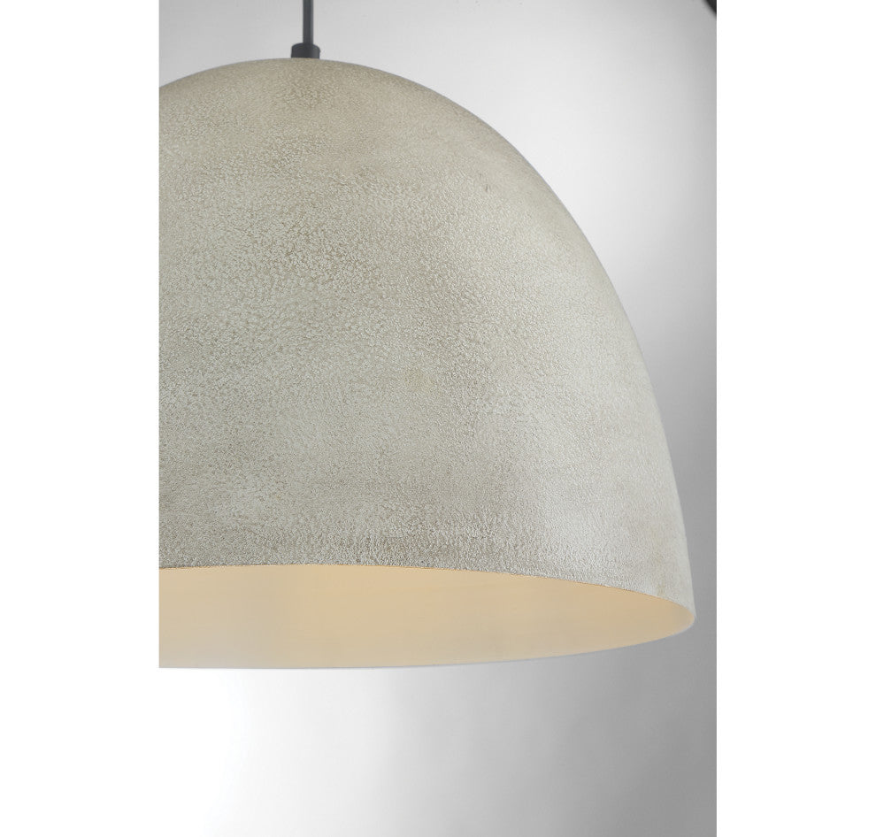 1-Light Pendant, Concrete With Matte Black
