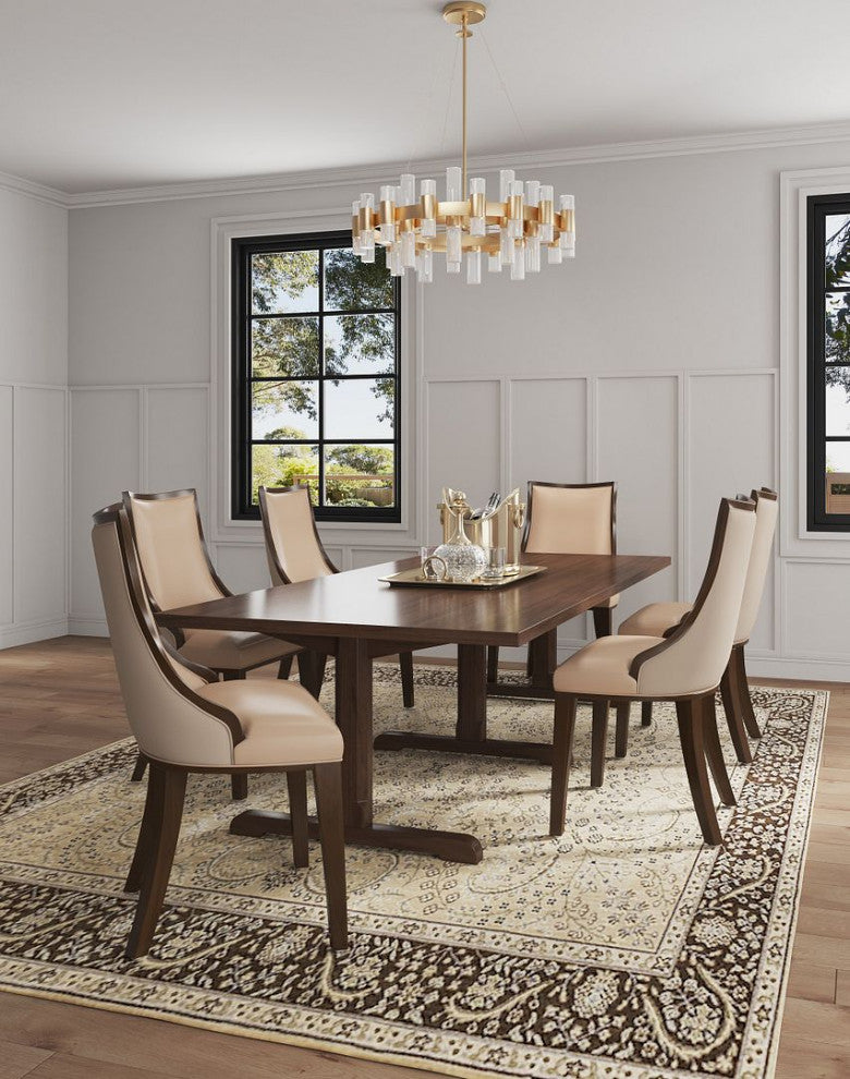 Manhattan Comfort Grand Dining Chairs, Tan, Set of 4