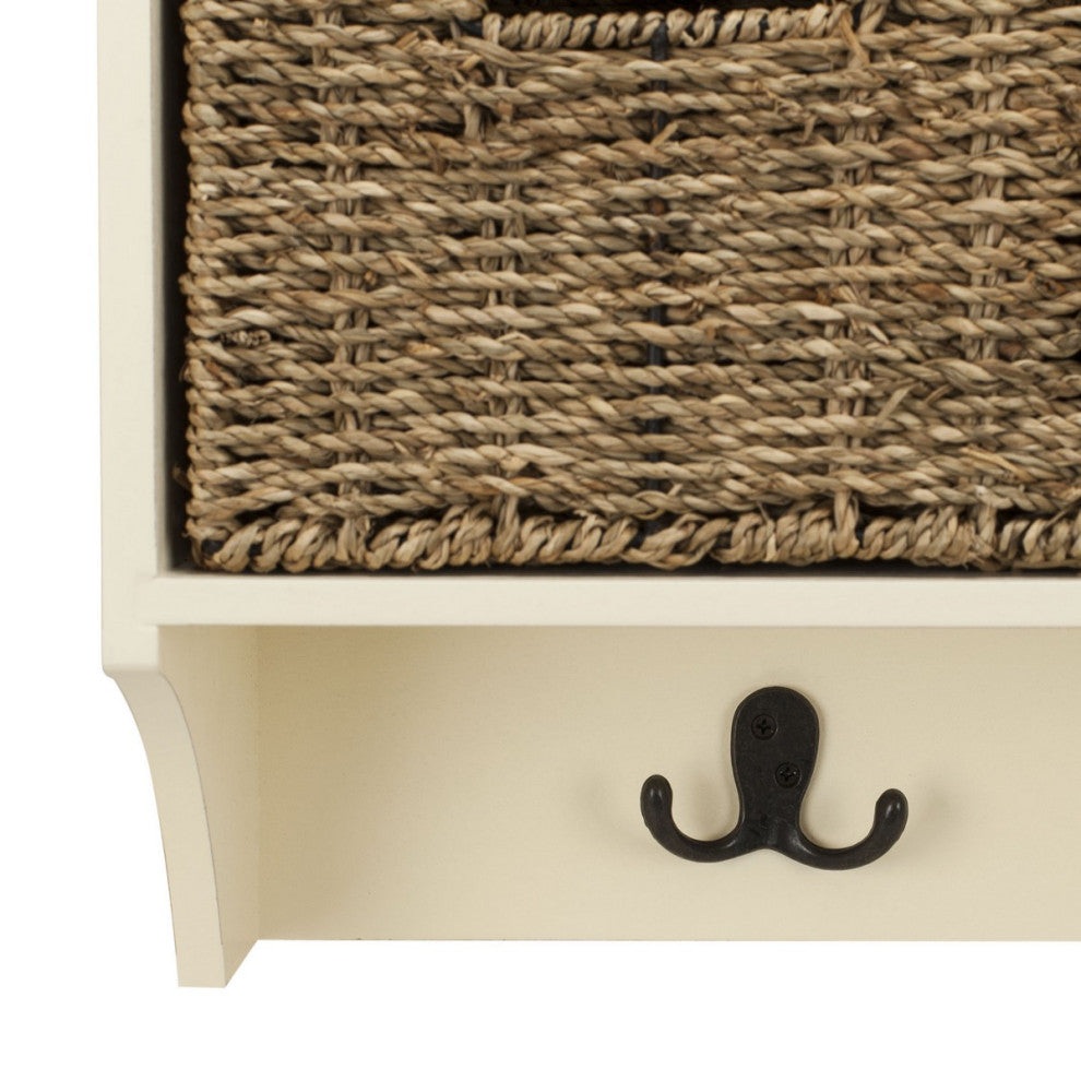 Safavieh Finley Hanging 3 Basket Wall Rack, White