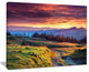 "Green Land Under Overcast Sky" Landscape Canvas Photo Print, 20"x12"
