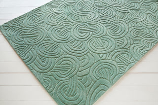 Reena Contemporary Area Rug, Green, 5'x7'