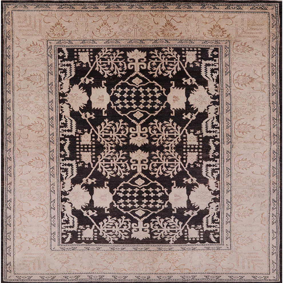 Ahgly Company Indoor Square Mid-Century Modern Area Rugs, 7' Square