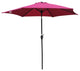 9' Outdoor Patio Market Umbrella With Push Button Tilt and Crank, Burgundy