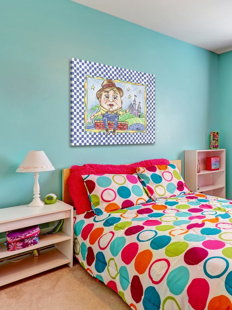 Marmont Hill, "Humpty" by Reesa Qualia Painting Print on Wrapped Canvas, 39x30