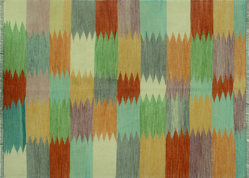 Winchester Kilim Lateef Rust/Purple Rug, 4'1x6'5