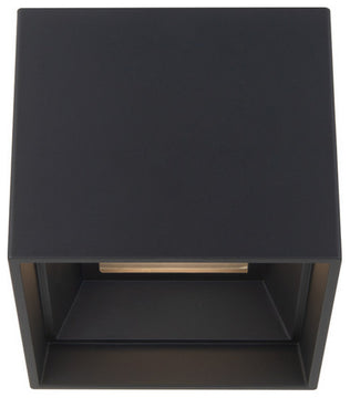 Downtown LED Outdoor Flush Mount, Black