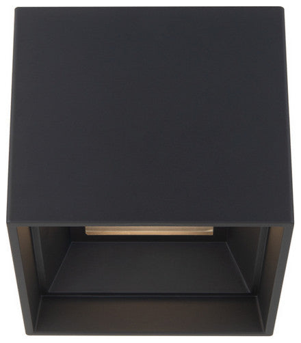 Downtown LED Outdoor Flush Mount, Black
