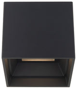 Downtown LED Outdoor Flush Mount, Black
