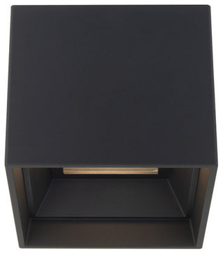 Downtown LED Outdoor Flush Mount, Black
