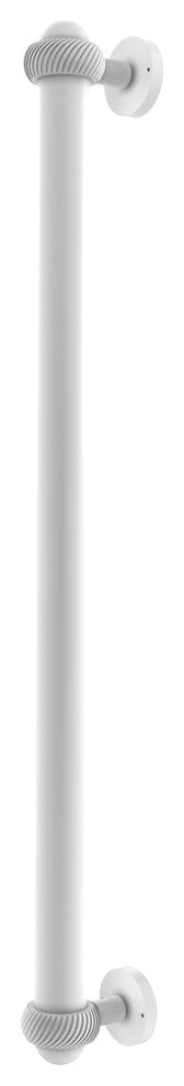 18" Refrigerator Pull With Twist Accents, Matte White