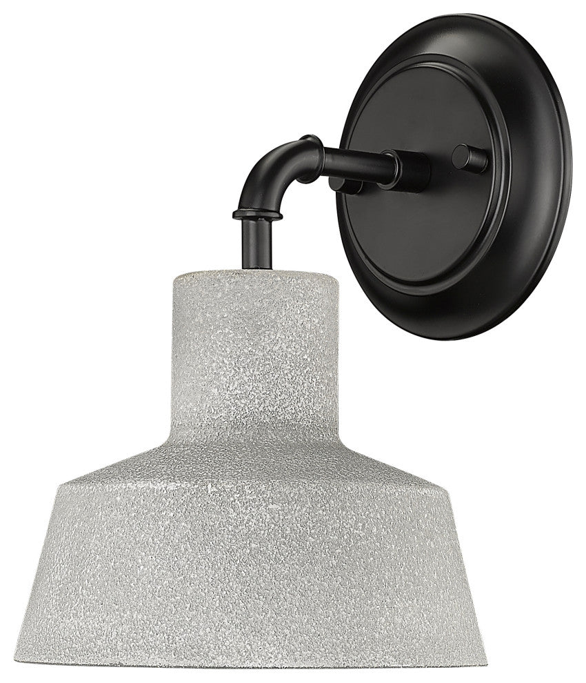 1 Light 7 in. Textured Cement Outdoor