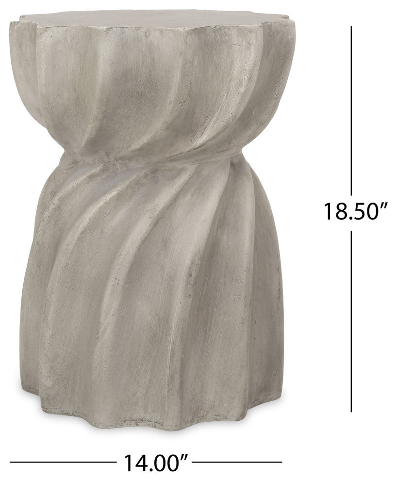 Shmuel Indoor Lightweight Concrete Accent Side Table