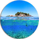 Under And Above The Waters, Seascape Photo Disc Metal Wall Art, 11"
