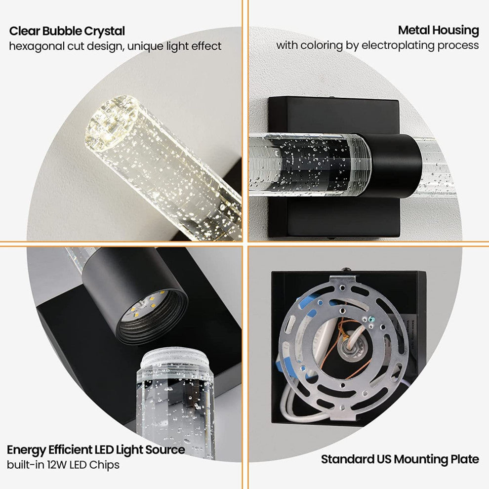 Mostoles | Creative Bubble Crystal Wall Lamp, Gold
