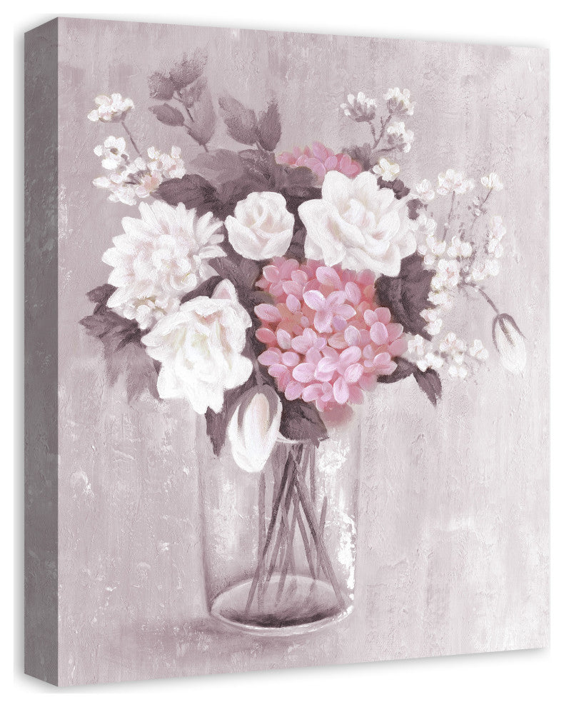 Romantic Floral Bouquet 16x20 Canvas Wall Art