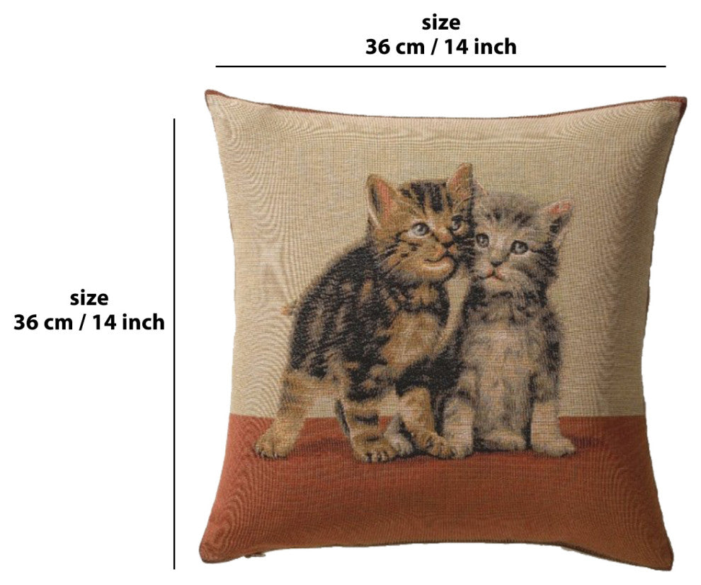 Two kittens I European Cushion Cover