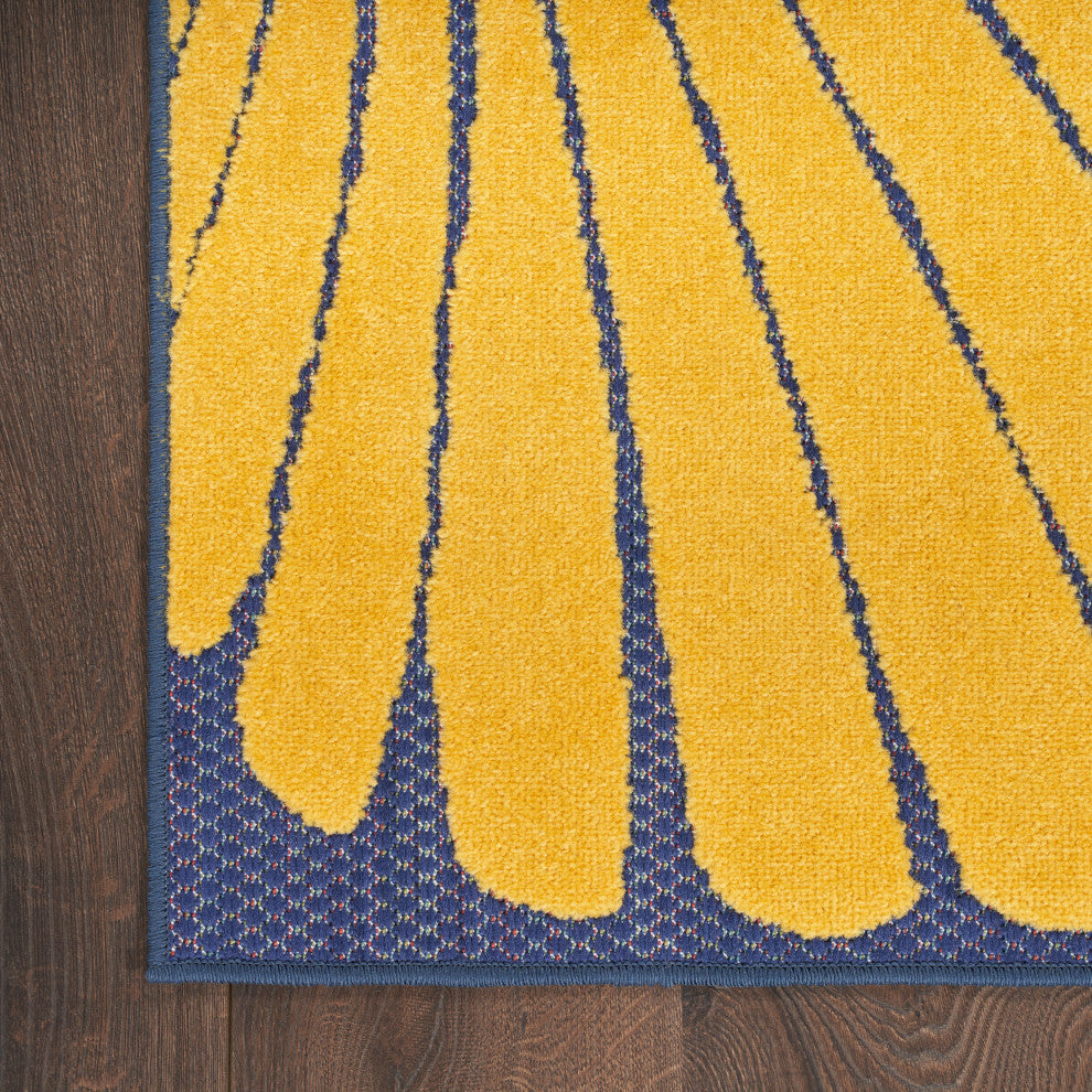 Nourison Aloha 9' x 12' Navy Multicolor Outdoor Area Rug