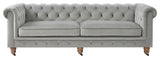 Rustic Manor Maddie Sofa Button Tufted, Gray