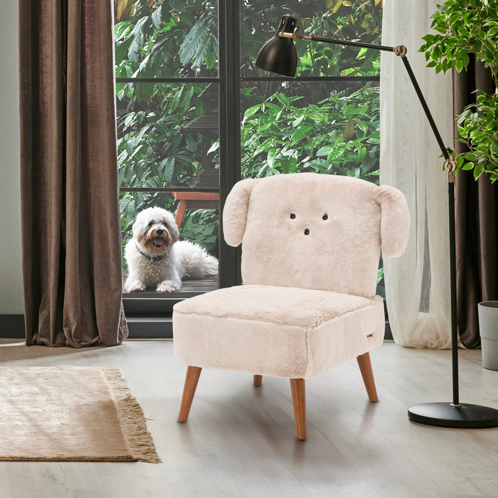 Michael Amini Puppy Accent Chair - Stone/Capri