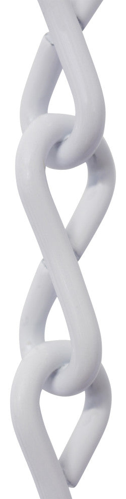 Steel Single Jack Basket Chain, 3 Sizes, 10'', White, U25