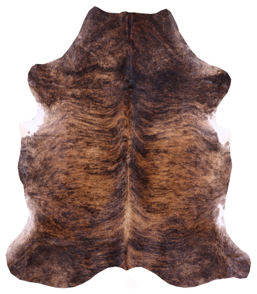 7' 7" X 6' 9" Organic Natural Hair-On Cowhide Area Rug C1615