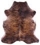 7' 7" X 6' 9" Organic Natural Hair-On Cowhide Area Rug C1615