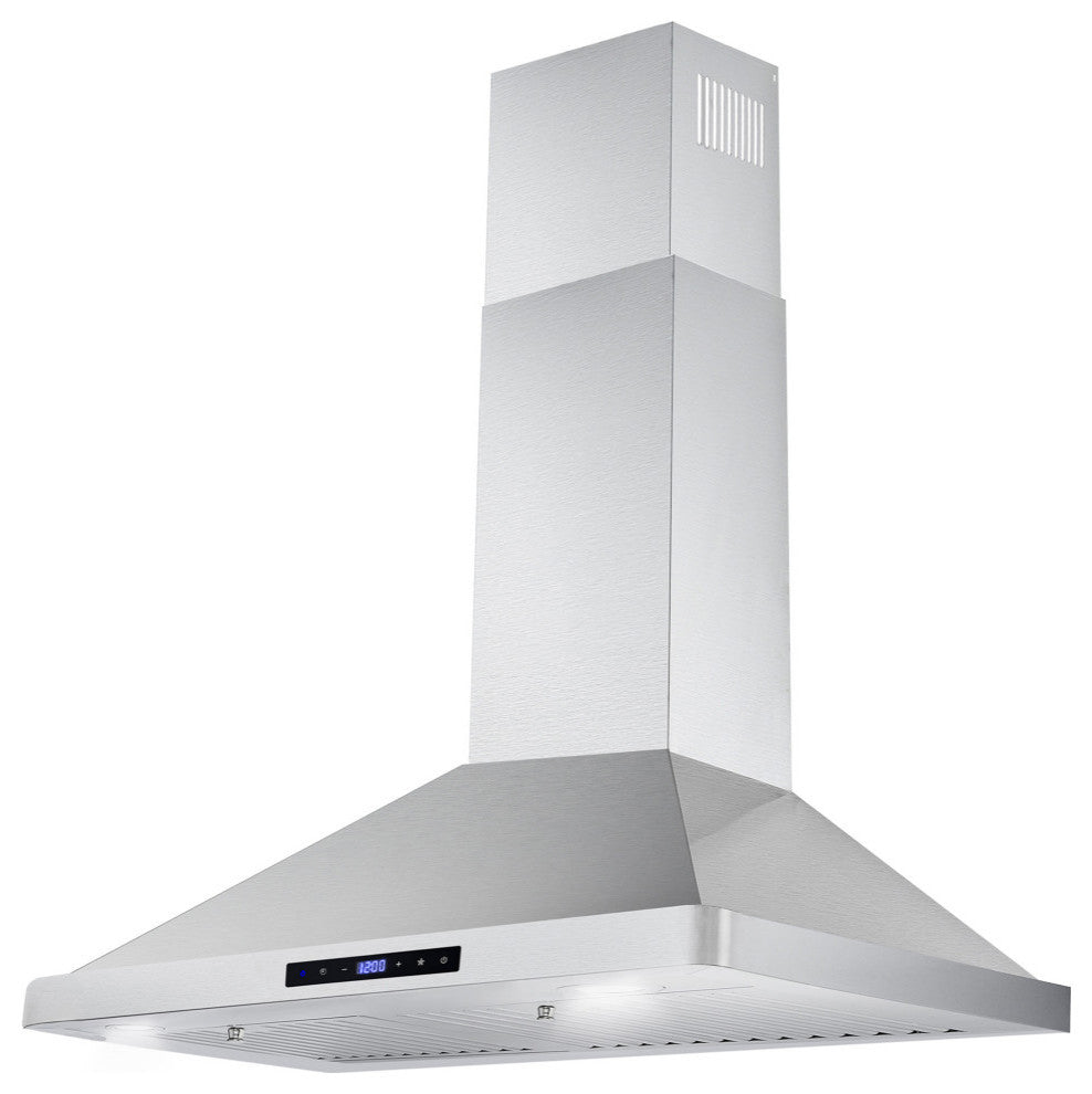 4-Piece, 30" Gas Range, Wall Mount Range Hood, Dishwasher and Refrigerator