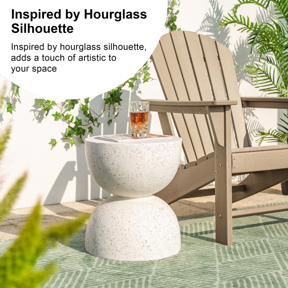 Multi-functionalal MGO Faux Terrazzo Garden Stool or Plant Stand or Accent Table