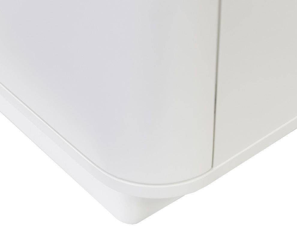 Modern 60" Fireplace Console Entertainment, White