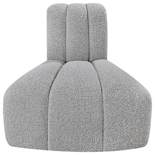 Arc Upholstered Modular Component, Grey, 1-Piece: Reverse Corner, Boucle Fabric