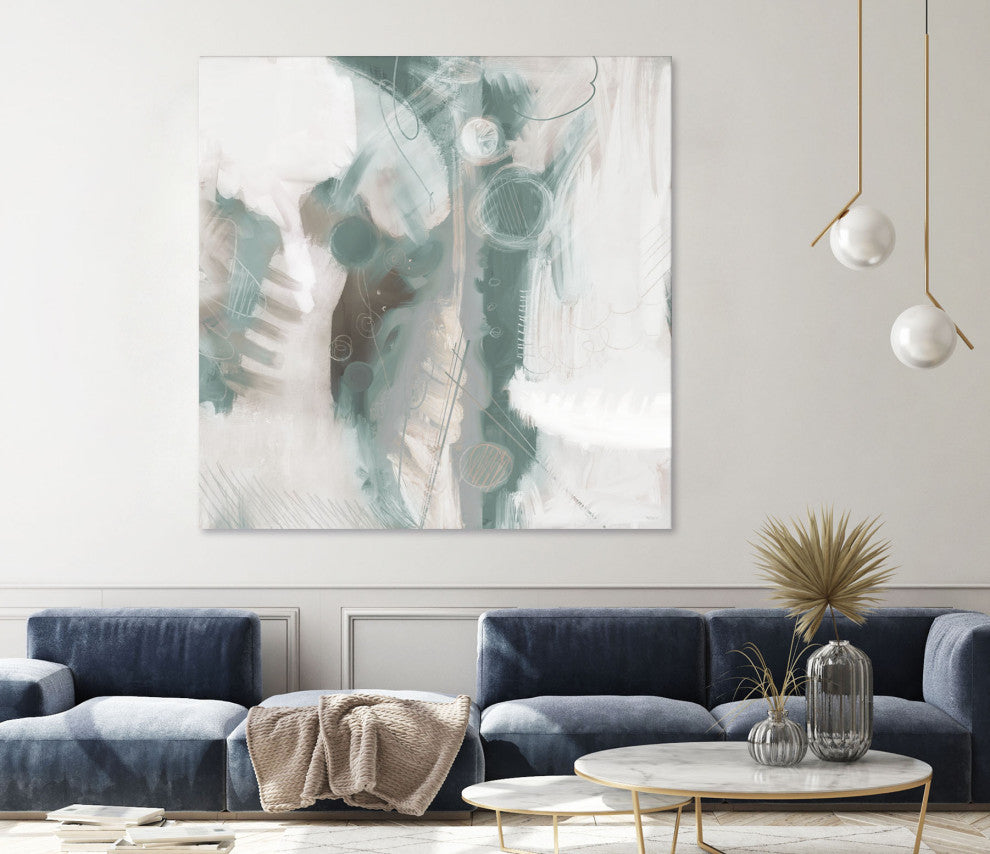 Down the River Abstract I - 84 x 84 by Dan Meneely