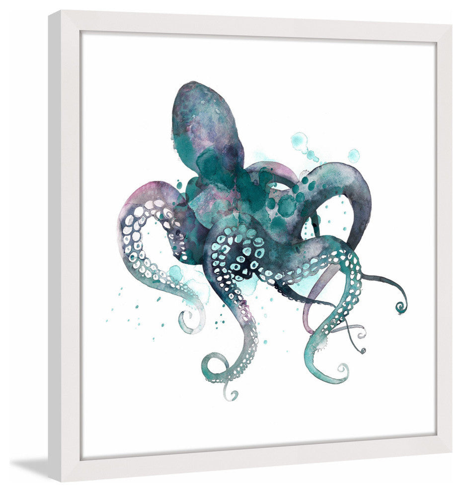"Tentacles I" Framed Painting Print, 12"x12"