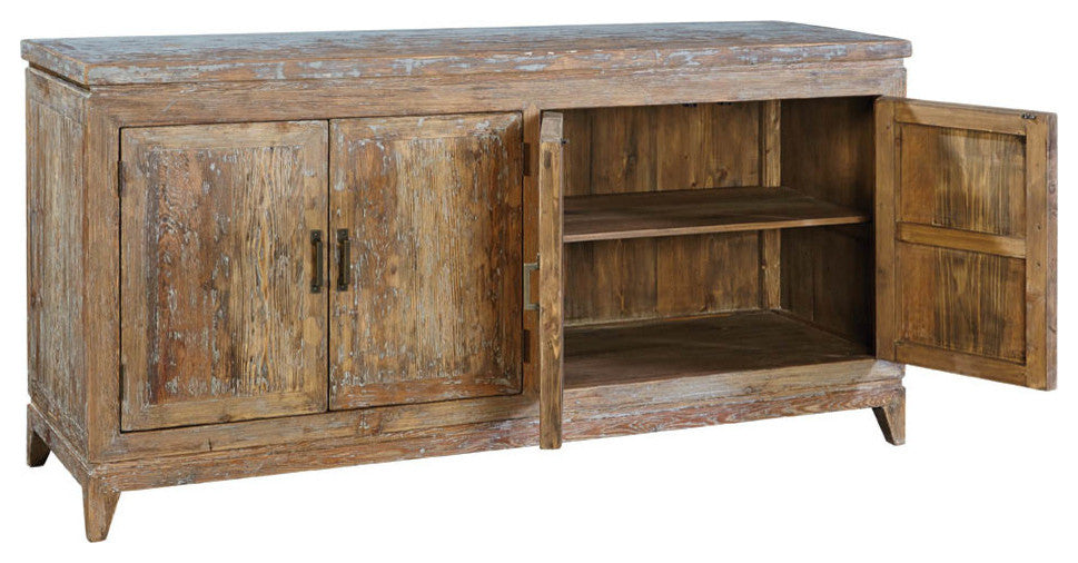 Vineland 71" Reclaimed Pine Wire Brushed Sideboard