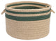Colonial Mills Basket Cabin Stripe Storage Myrtle Green Round