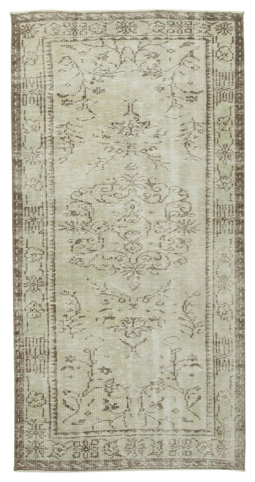 Rug N Carpet - Handmade Anatolian 3' 2" x 6' 6" Distressed Small Area Rug