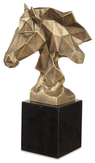Uttermost 18185 Chiseled Horse Bust 13-1/4" Tall Marble and Resin - Black /