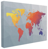 Stupell Ind. Polygonal World Map Oversized Canvas Wall Art, 24x30