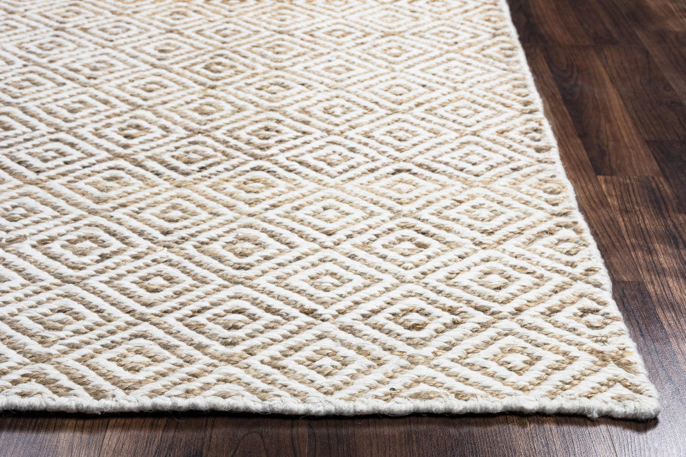 Rizzy Home Ellington EG9034 Natural Pattern Area Rug, Rectangular 3'x5'