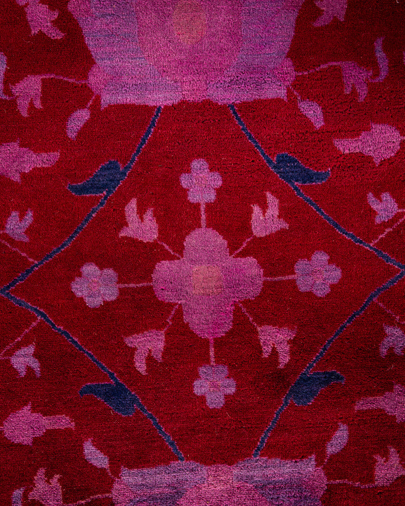 Fine Vibrance, One-of-a-Kind Handmade Area Rug Red, 13'3"x12'1"