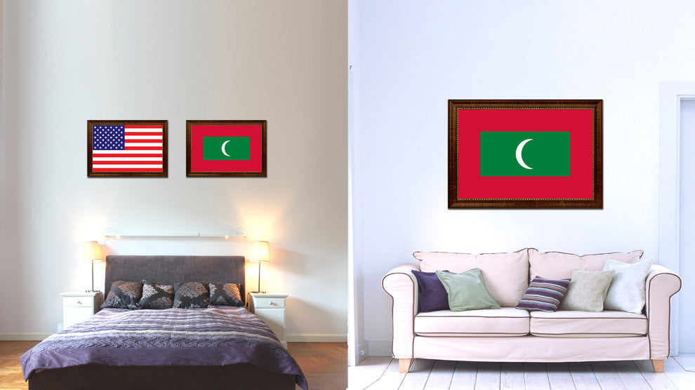 Maldives Country Flag Canvas Print, 21"x30"