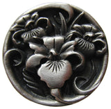 River-Iris Knob, Antique-Style Pewter