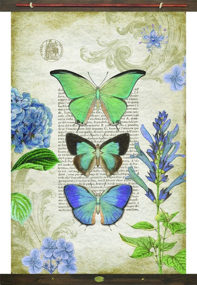 Three Vibrant Butterflies XL Tapestry Wall Decor