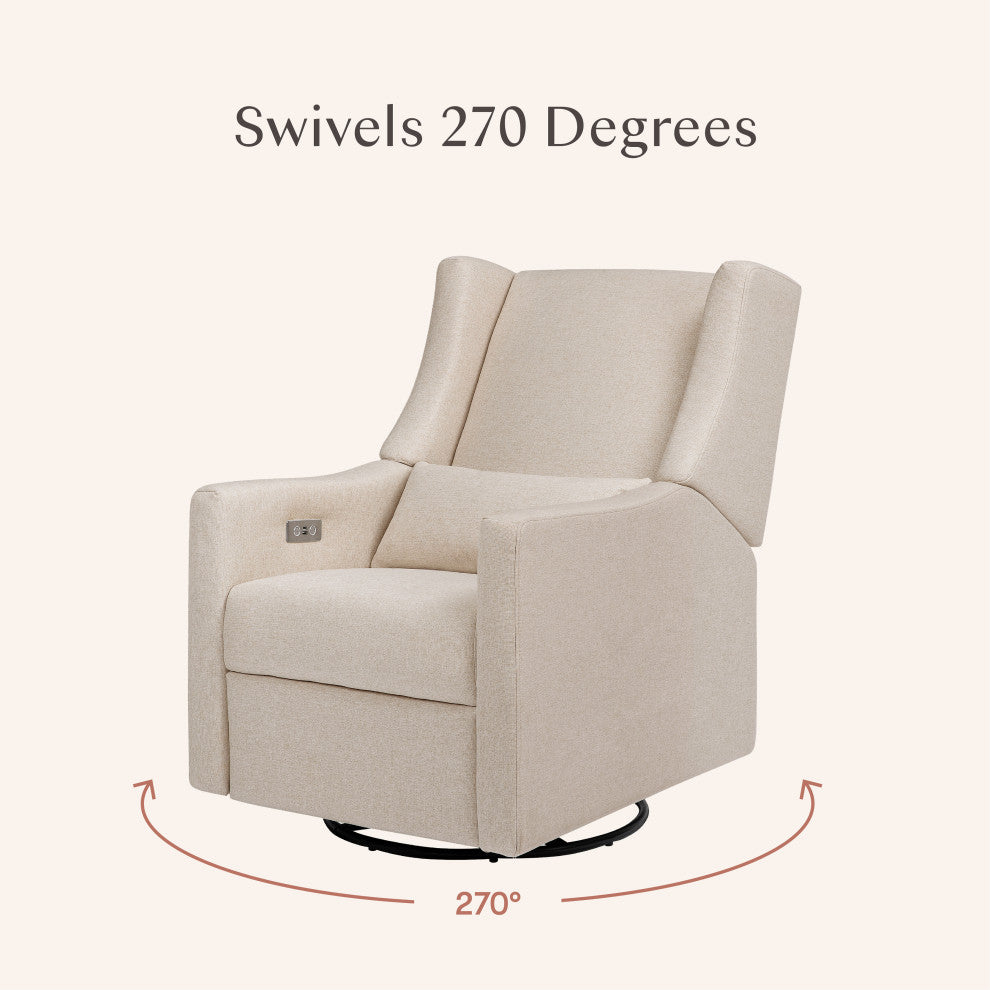 Kiwi Electronic Recliner and Swivel Glider With USB port, Performance Beach Eco-Weave