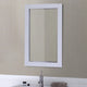 22"x34" Bevel Edge Framed Mirror, White
