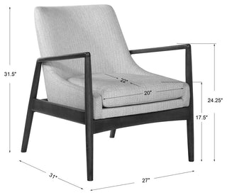 Uttermost Bev White Accent Chair