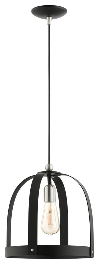 Textured Black Mid Century Modern, Industrial, Vintage, Rustic Pendant