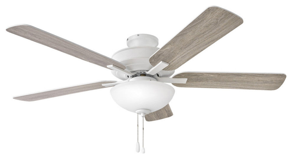 Hinkley Metro 52" LED Indoor Dual Mount Ceiling Fan, Chalk White