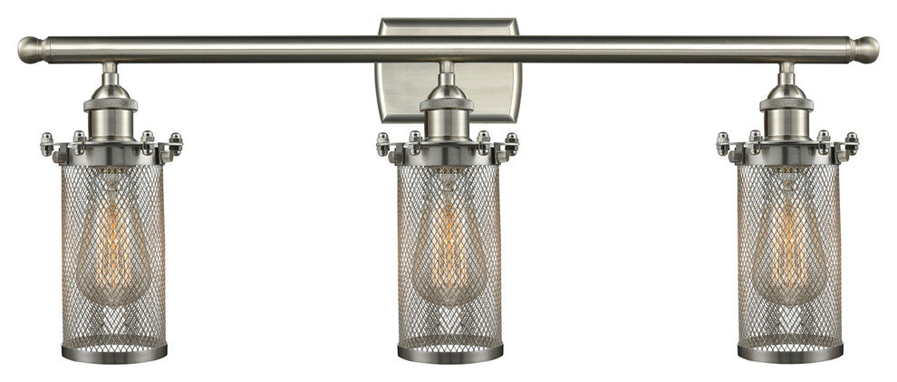 INNOVATIONS LIGHTING 516-3W-SN-220-LED Bleecker 3 Light Bath Vanity Light