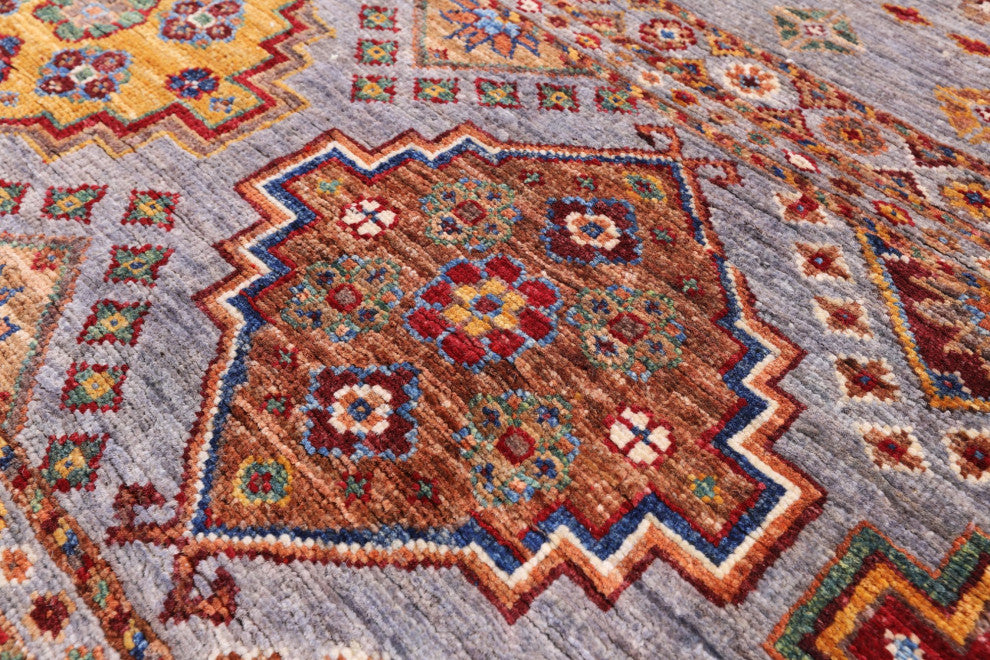 5' 0" X 6' 7" Handmade Khorjin Super Kazak Rug Q11286